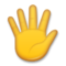 Raised Hand With Fingers Splayed emoji on LG